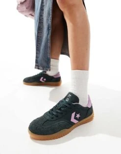 Converse Run Star Ox Trainers In Dark Green And Pink For Unisex -Converse Shop 206826469 1 darkgreen 1
