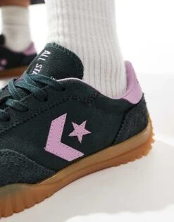 Converse Run Star Ox Trainers In Dark Green And Pink For Unisex -Converse Shop 206826469 4