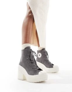 Converse Chuck 70 De Luxe Hi Heel In Grey For Women -Converse Shop 206826701 1 grey 1