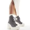 Converse Chuck 70 De Luxe Hi Heel In Grey For Women