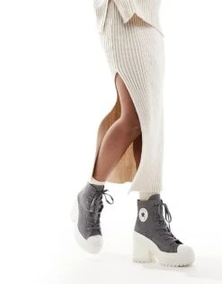 Converse Chuck 70 De Luxe Hi Heel In Grey For Women -Converse Shop 206826701 3