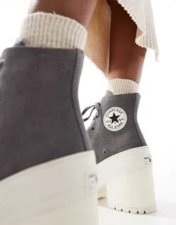 Converse Chuck 70 De Luxe Hi Heel In Grey For Women -Converse Shop 206826701 5