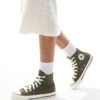 Converse Chuck Taylor All Star Hi Trainers With Chunky Laces In Green For Unisex -Converse Shop 206826702 1 green