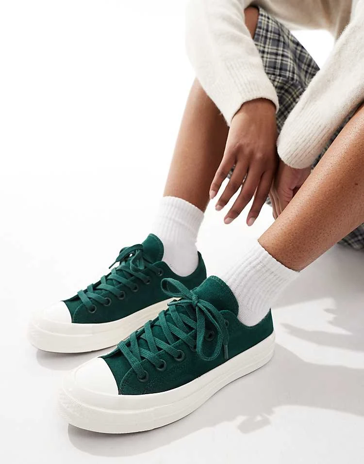 Converse Chuck 70 Ox Trainers In Dark Green For Women 8 Converse Chuck 70 Ox Trainers In Dark Green For Women - Image 6
