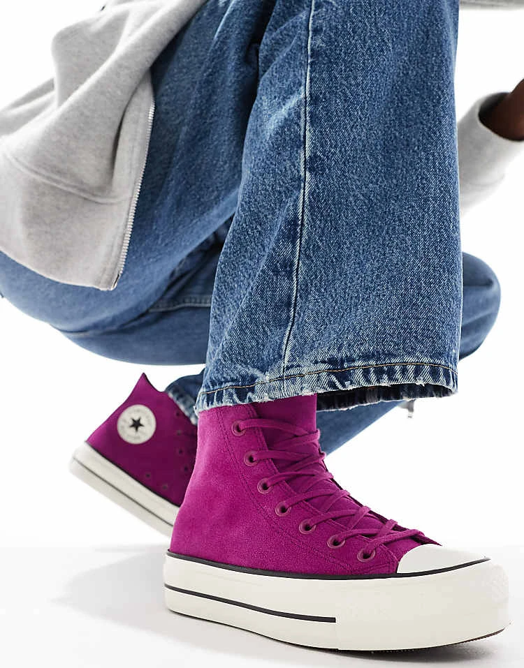 Converse Chuck Taylor All Star Hi Lift Trainers In Purple For Unisex 8 Converse Chuck Taylor All Star Hi Lift Trainers In Purple For Unisex - Image 6