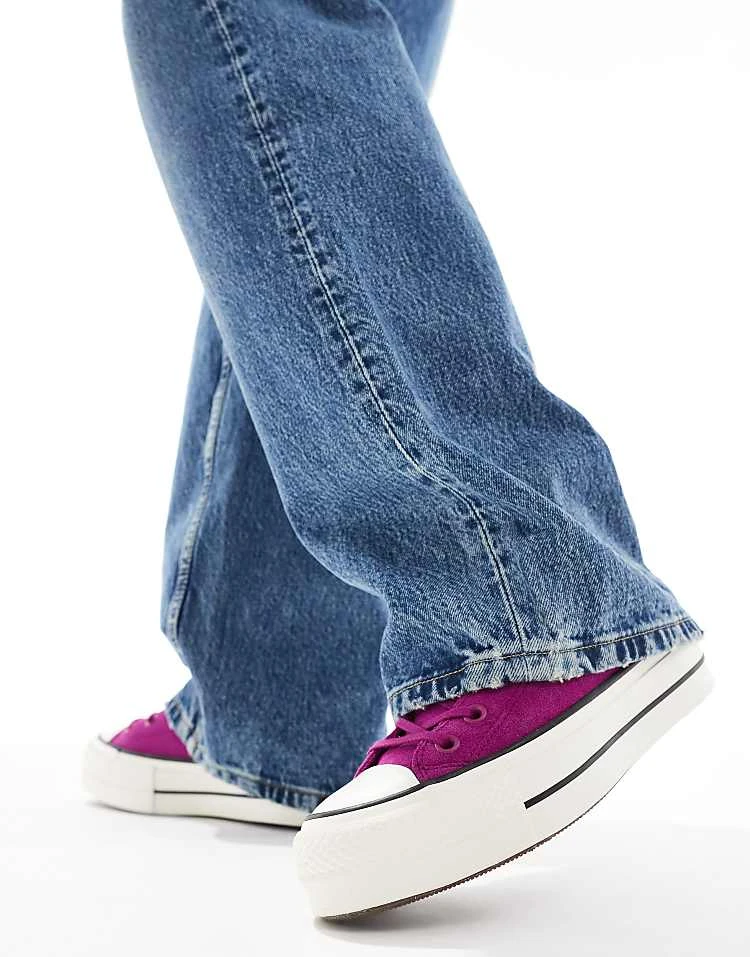 Converse Chuck Taylor All Star Hi Lift Trainers In Purple For Unisex 5 Converse Chuck Taylor All Star Hi Lift Trainers In Purple For Unisex - Image 3