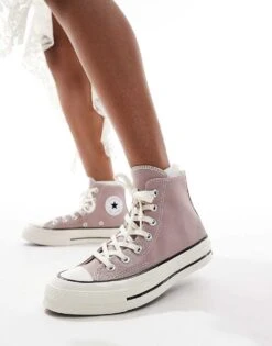 Converse Chuck 70 Hi Trainers In Taupe For Women Brown