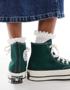 Converse Chuck 70 Hi Trainers In Dark Green For Unisex 11 Converse Chuck 70 Hi Trainers In Dark Green For Unisex -Converse Shop 206828205 4