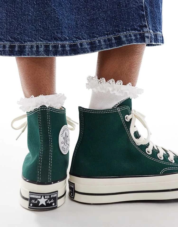 Converse Chuck 70 Hi Trainers In Dark Green For Unisex 6 Converse Chuck 70 Hi Trainers In Dark Green For Unisex - Image 4
