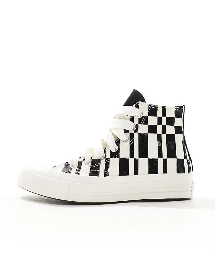 Converse Chuck 70 Hi Trainers In Black & White Checkerboard For Women 4 Converse Chuck 70 Hi Trainers In Black & White Checkerboard For Women - Image 2