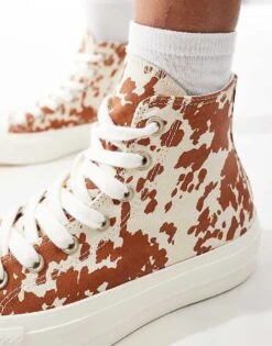 Converse Chuck Taylor All Star Hi Lift Trainers In Animal Print For Unisex Multi -Converse Shop 206938868 5
