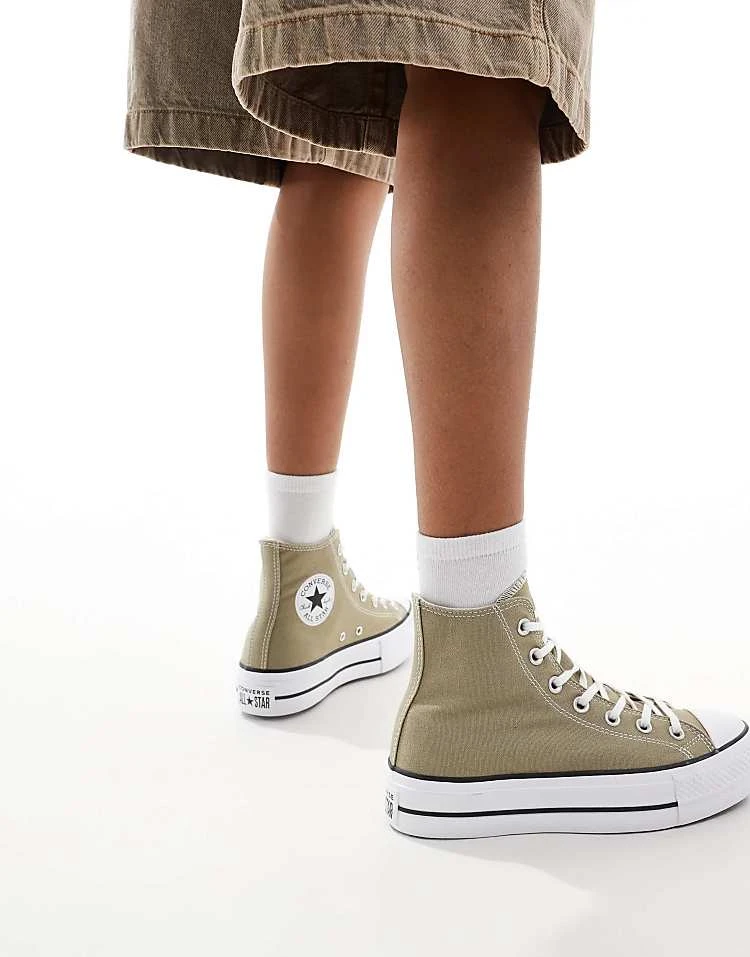 Converse Chuck Taylor All Star Lift Hi In Green For Unisex Mid Green 5 Converse Chuck Taylor All Star Lift Hi In Green For Unisex Mid Green - Image 3