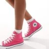 Converse Chuck Taylor All Star Hi Trainers In Fuchsia For Women Pink -Converse Shop 206974780 1 pink
