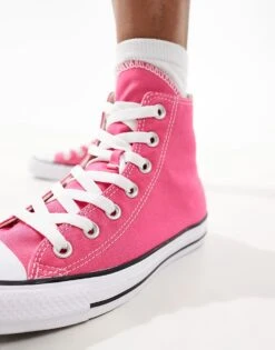 Converse Chuck Taylor All Star Hi Trainers In Fuchsia For Women Pink -Converse Shop 206974780 4