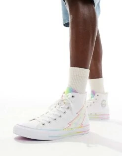 Converse Pride Chuck Taylor All Star Hi Trainers In White For Unisex -Converse Shop 207124825 1 white 1