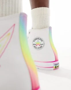 Converse Pride Chuck Taylor All Star Hi Trainers In White For Unisex -Converse Shop 207124825 4