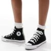 Converse Chuck Taylor All Star Hi Trainers In Black With Leopard Trim For Women -Converse Shop 207333910 1 black