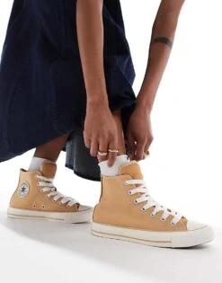 Converse Chuck Taylor All Star Hi Trainers In Light Brown For Women 13 Converse Chuck Taylor All Star Hi Trainers In Light Brown For Women -Converse Shop 207333911 1 brown 1