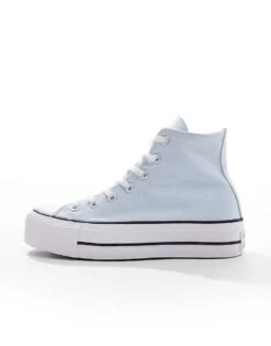Converse Chuck Taylor All Stars Lift Trainers In Baby Blue For Women Mid Blue -Converse Shop 207333991 2