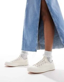 Converse Chuck 70 Ox Trainers In White Lace For Women 12 Converse Chuck 70 Ox Trainers In White Lace For Women -Converse Shop 207334002 5