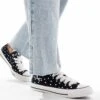 Converse Chuck Taylor All Star Ox Trainers In Black & White Polka Dot For Women -Converse Shop 207334455 1 black