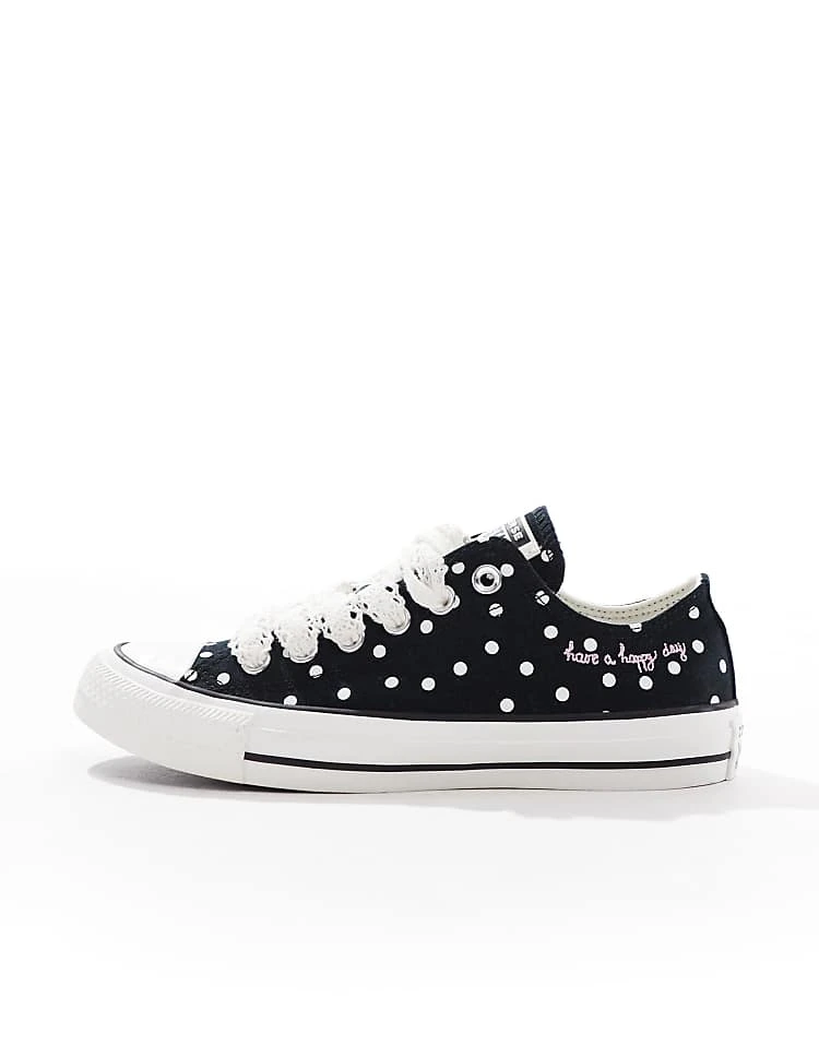 Converse Chuck Taylor All Star Ox Trainers In Black & White Polka Dot For Women 4 Converse Chuck Taylor All Star Ox Trainers In Black & White Polka Dot For Women - Image 2