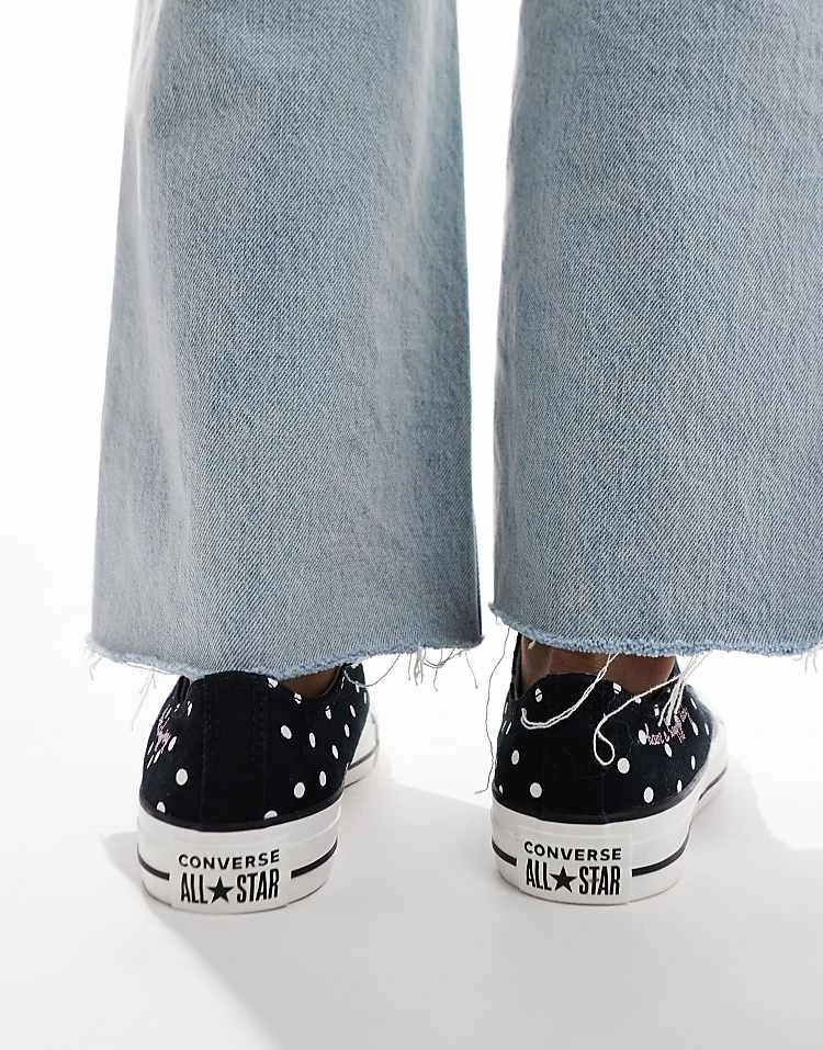 Converse Chuck Taylor All Star Ox Trainers In Black & White Polka Dot For Women 5 Converse Chuck Taylor All Star Ox Trainers In Black & White Polka Dot For Women - Image 3