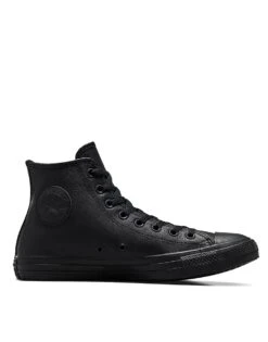Converse Chuck Taylor All Star Hi Leather In Black Mono For Unisex