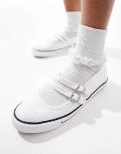 Converse Chuck Taylor All Star Mary Jane Ballet Flats In White For Women -Converse Shop 207694059 4