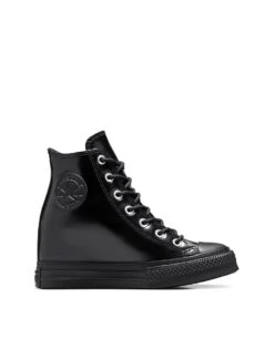 Converse Chuck Taylor All Star Wedge Platform Leather In Black For Women Black/black/black -Converse Shop 207713819 4