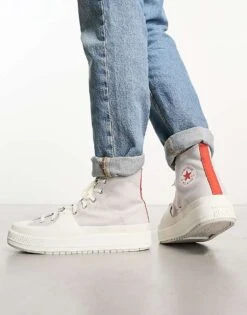 Converse CTAS Hi Construct In Grey And Red For Unisex 11 Converse CTAS Hi Construct In Grey And Red For Unisex -Converse Shop 207729144 1 grey 1