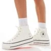 Converse Chuck Taylor All Star Lift Hi Trainers In White With Embroidered Flowers For Women -Converse Shop 207763900 1 white