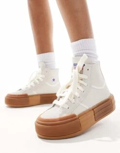 Converse Cruise Hi Trainers With Gum Sole In Cream For Women -Converse Shop 207765769 3