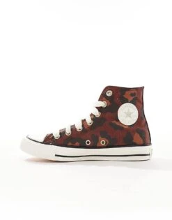 Converse Chuck Taylor All Star Hi Trainers In Leopard Print For Unisex Brown 9 Converse Chuck Taylor All Star Hi Trainers In Leopard Print For Unisex Brown -Converse Shop 207766318 2
