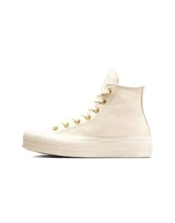 Converse Chuck Taylor All Star Lift Platform Golden Hits In Egret/egret/gold For Women -Converse Shop 208214561 3