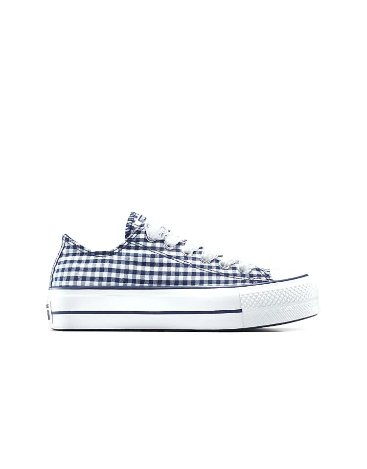 Converse Chuck Taylor All Star Lift Platform Gingham In Obsidian/white/vintage White For Women 7 Converse Chuck Taylor All Star Lift Platform Gingham In Obsidian/white/vintage White For Women - Image 5